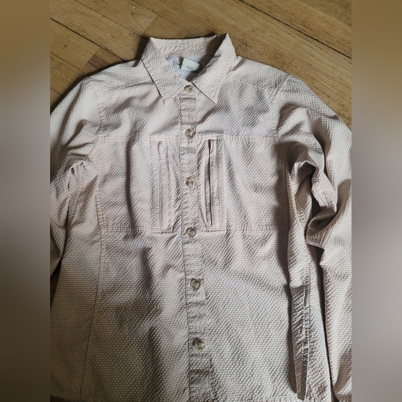 ExOfficio Women’s Dryflylite Shadow Pane Long-Sleeve Shirt‎ , Beige - Picture 2 of 8
